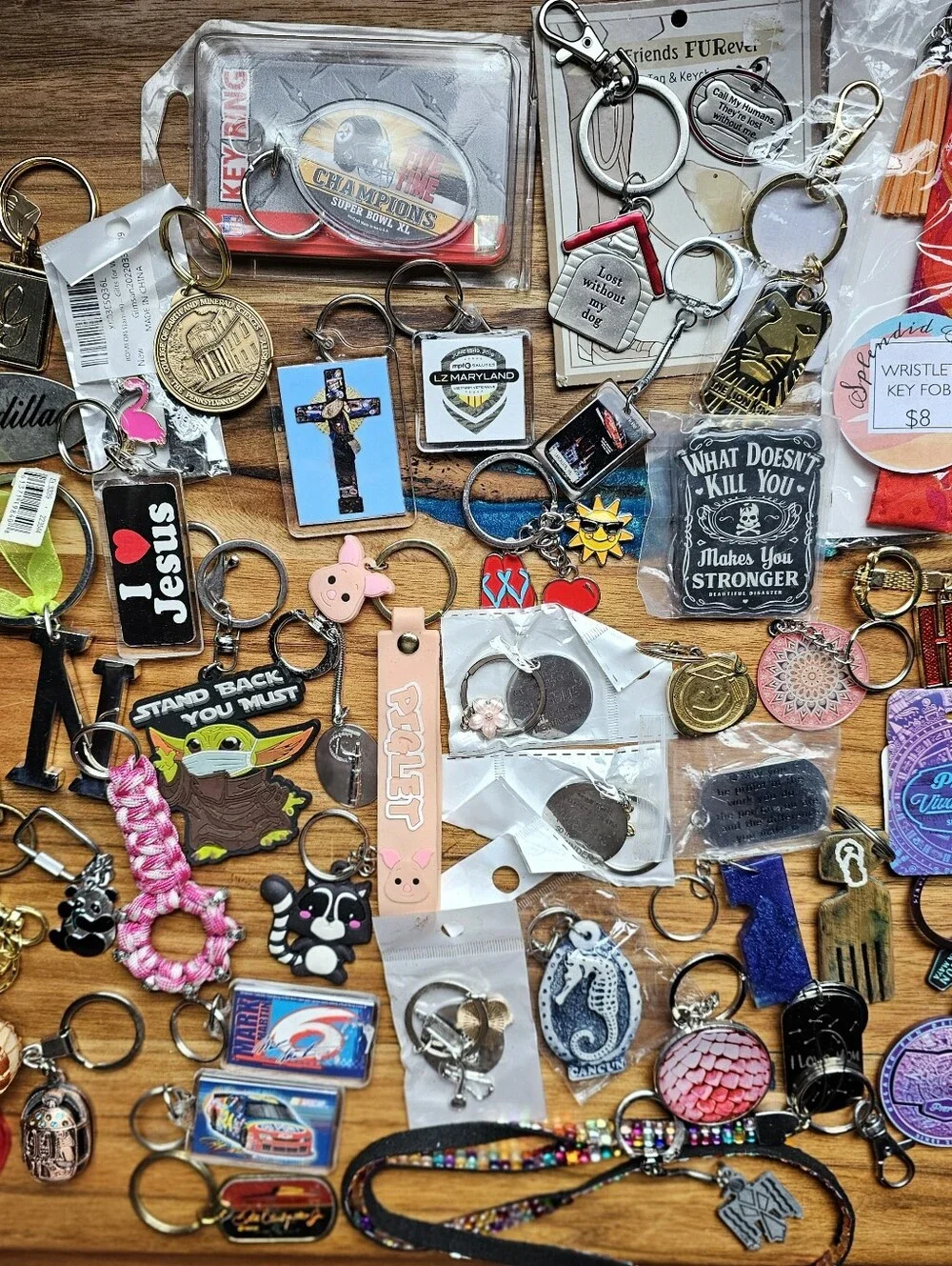 44 Keychains Assorted Novelty  Mixed Bundle Lot